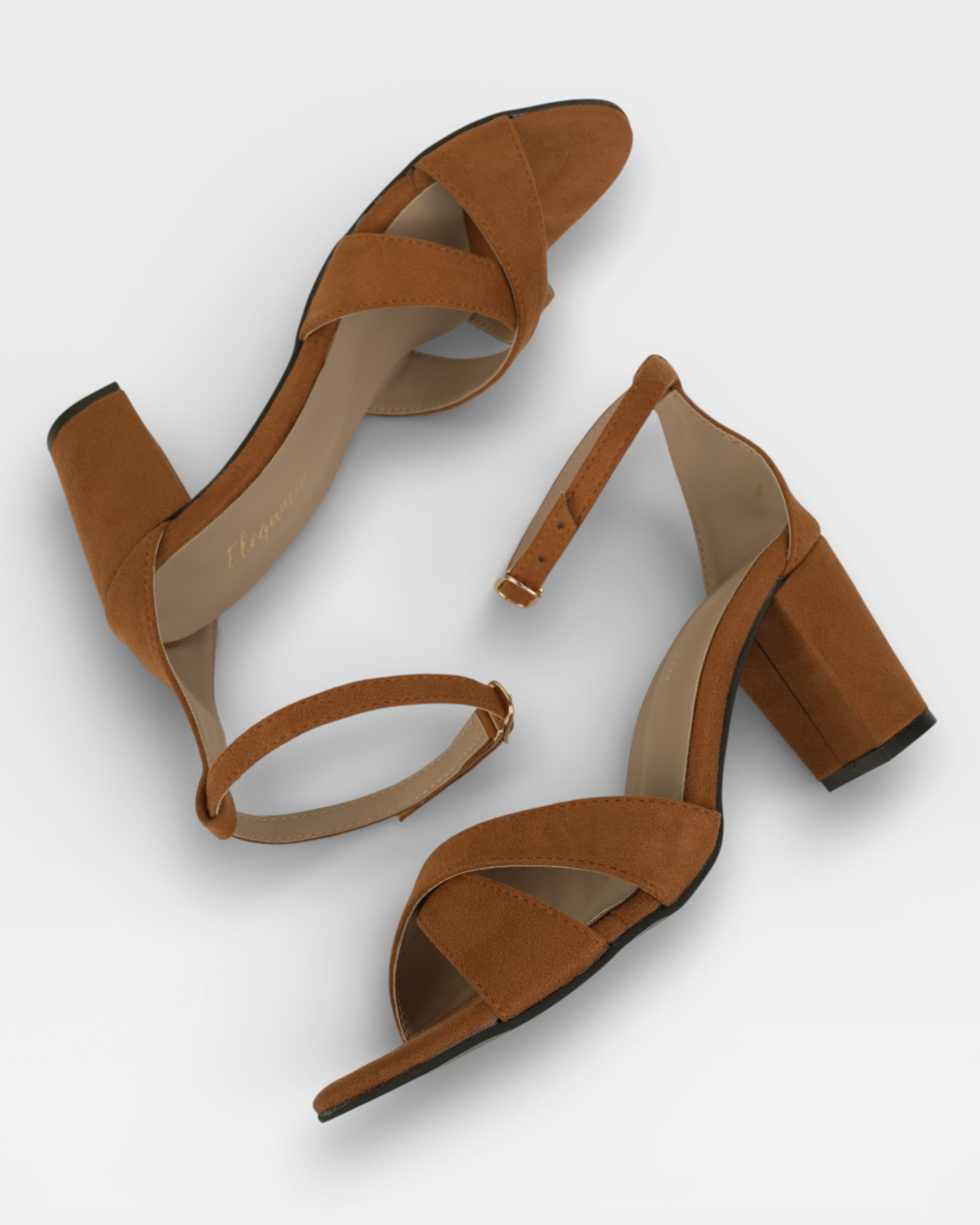 Cross Strap Block Heels